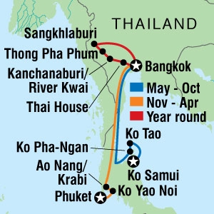 15 Day tour departing Bangkok - Highlights Bangkok, Kanchanaburi, Koh Samui