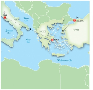 10 Day tour departing Rome - Highlights Rome, Circus Maximus, Athens, Piraeus, Hydra, aegina, Istanbul, Rhodes City