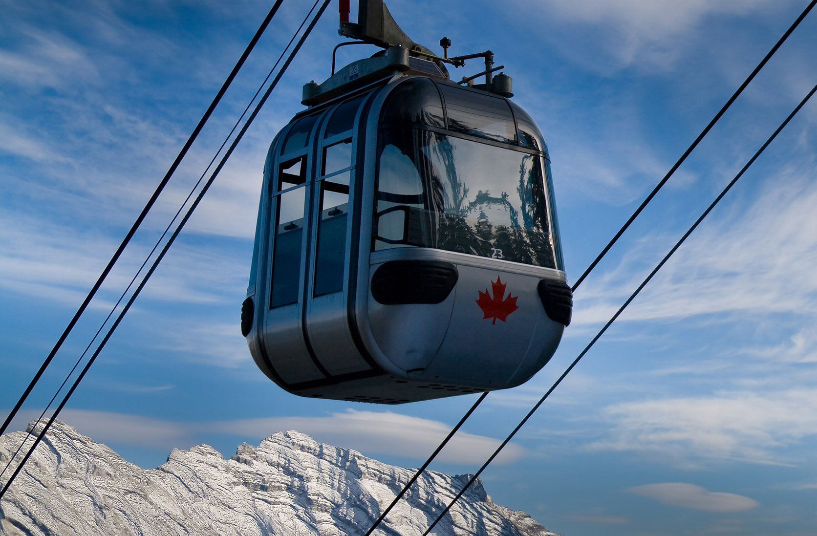 Sulphur Mountain gondola in Banff National Park