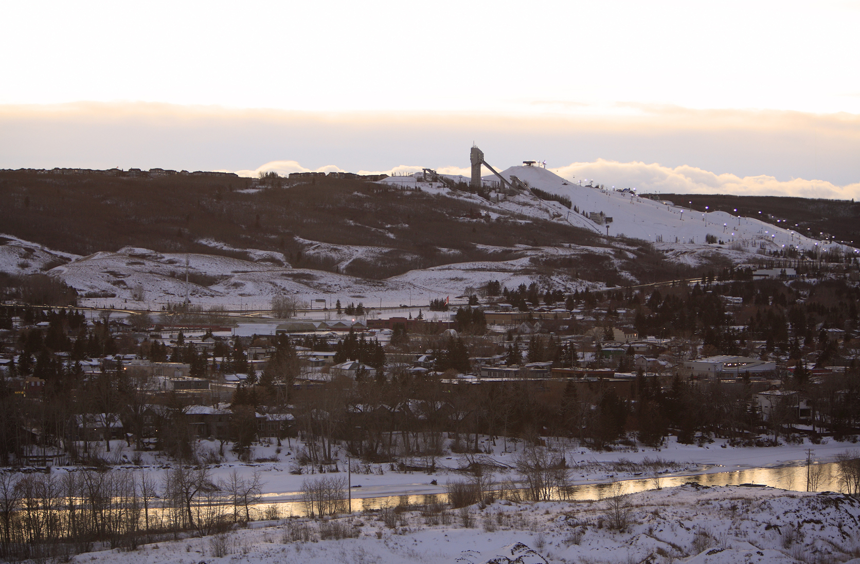 The ski jump at Calgary Olympic Park