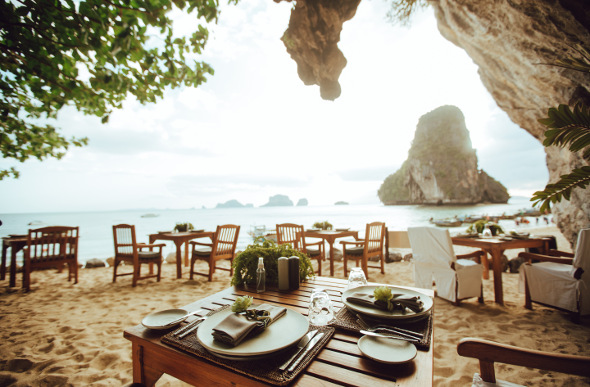 The Rayvadee Krabi resort has The Grotto, a beachside cave restaurant