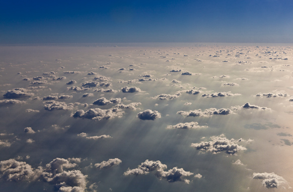 Flying over the clouds