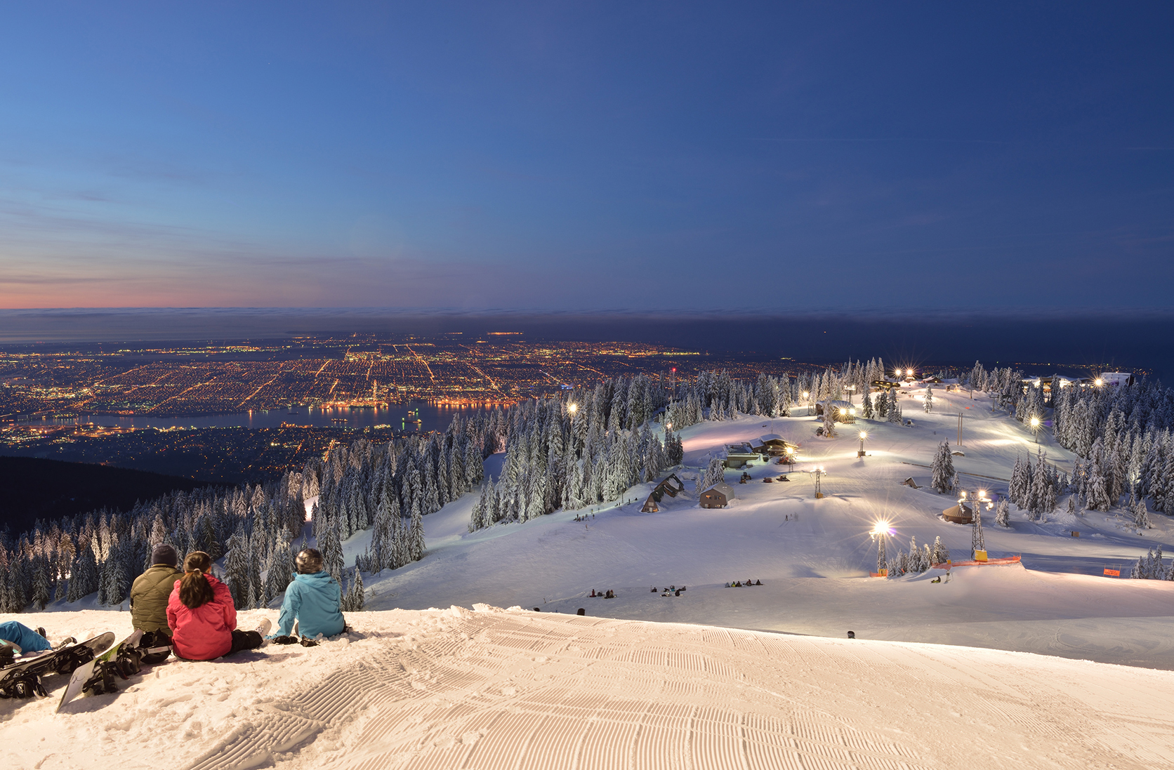 Sunrise on Grouse Mountain.