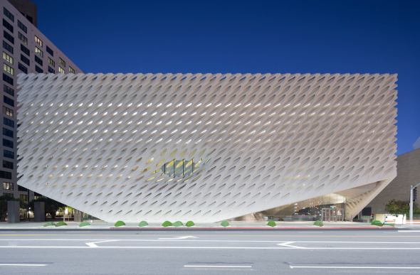The honeycomb exterior of The Broad,a contemporary gallery in Downtown Los Angeles