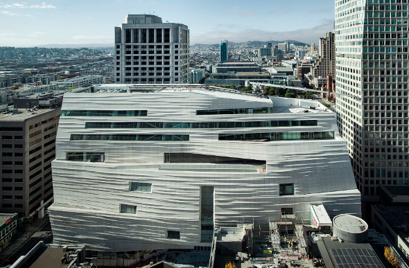 The exterior of SFMOMA