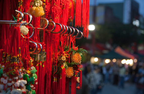 Lucky charms at the Vancouver Chinatown Night Market