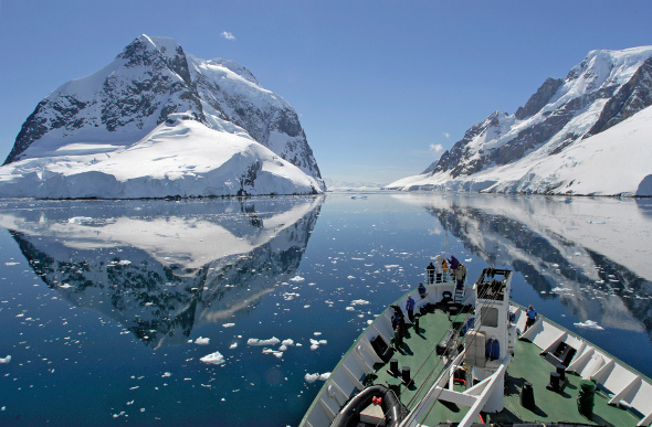 Cruise ship in Antarctica