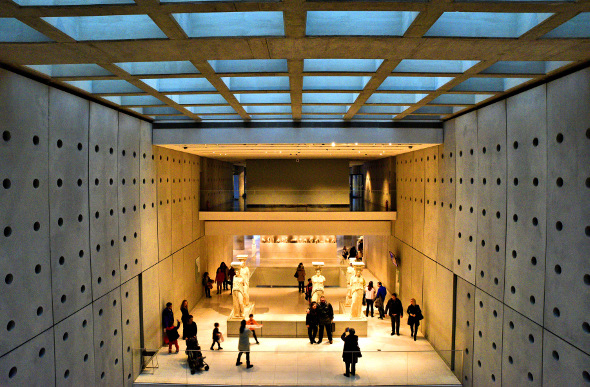 Inside the Acropolis museum in Athens
