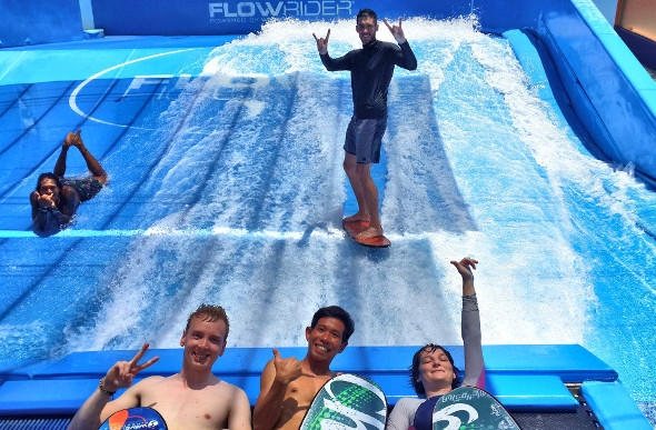 Flow House in Bangkok, Thailand, has an artificial wave machine. 