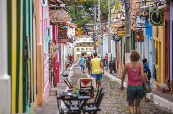A colourful street in Lencois