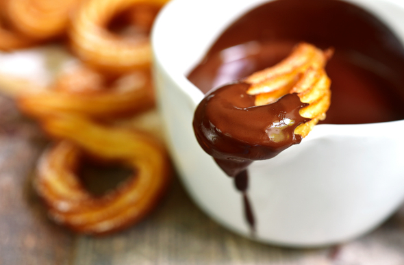 Churros con chocolate, Spain