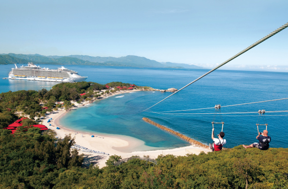 Zip-lining in Haiti