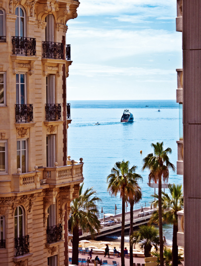 Cannes buildings and water