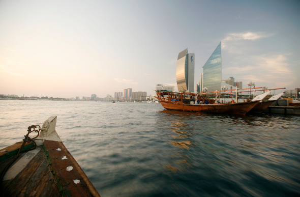 The view from the traditional abra as you cross Dubai Creek.