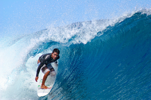 Teahupoo waves. 