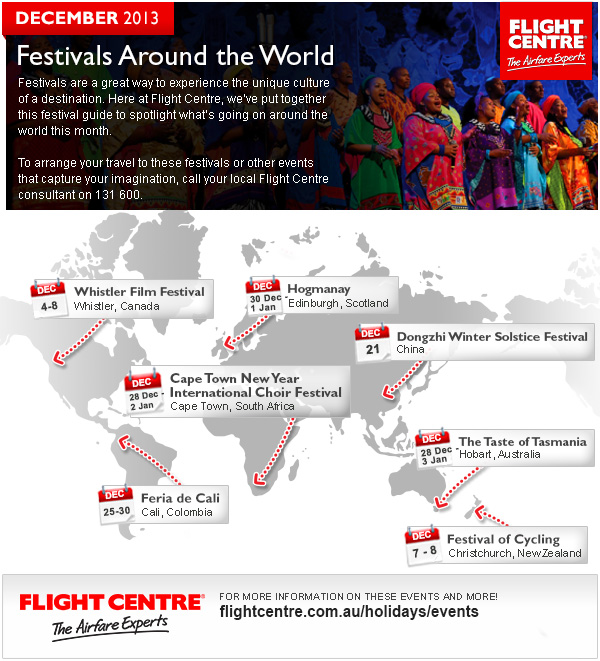 Flight Centre November Festivals