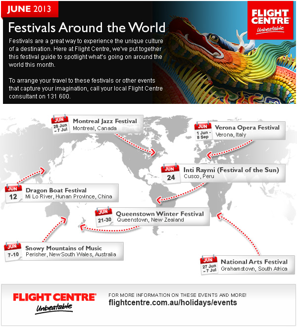 Flight Centre June Festivals