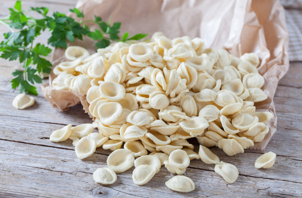 A bag of fresh orecchiette