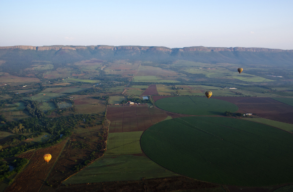 Magaliesberg Range hot air balloons