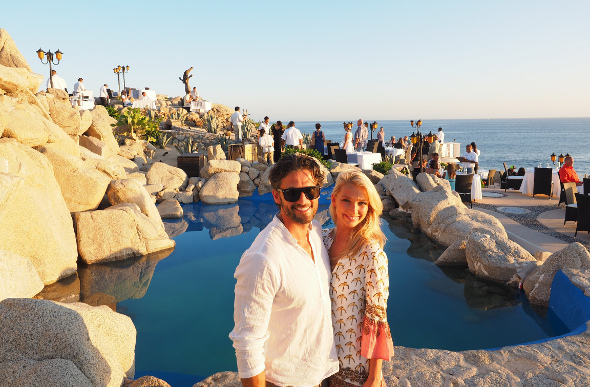 Tim Robards and Anna Heinrich at Sunset da Mona Lisa