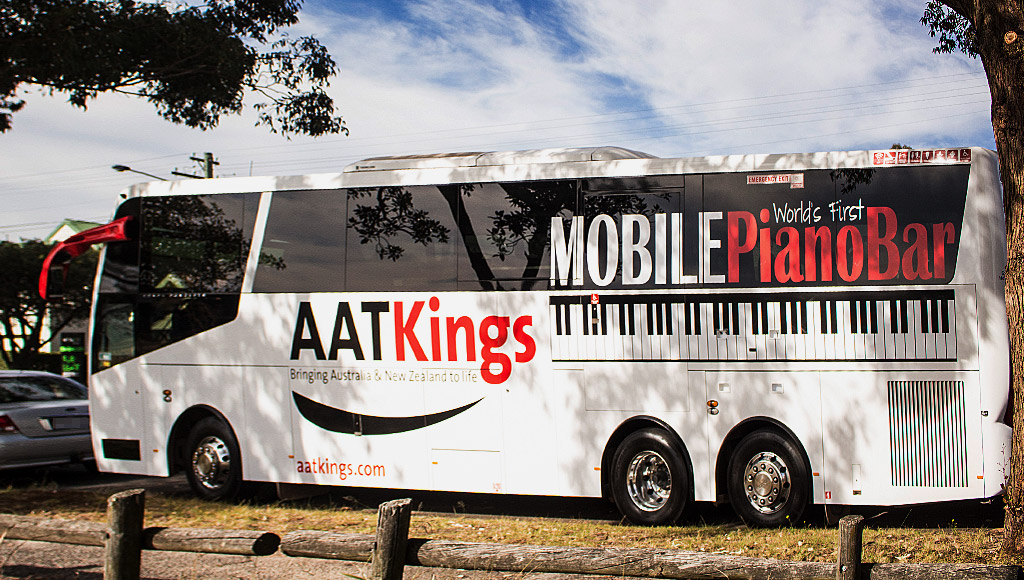  Outside of the AAT Kings Piano Bar Bus.