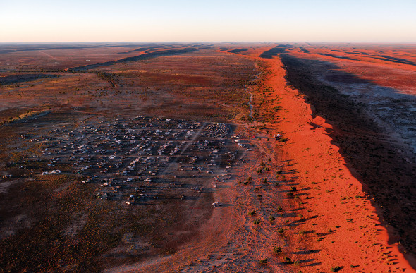 The big red dune on the edge of the Simpson Desert. Picture: TEQ