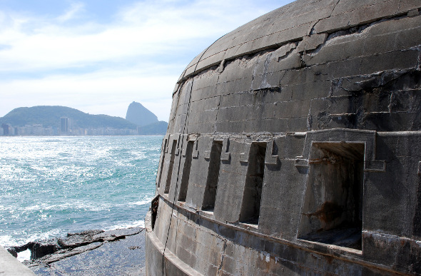 The waters around Copacabana Fort will challenge triathletes. Picture: Getty Images
