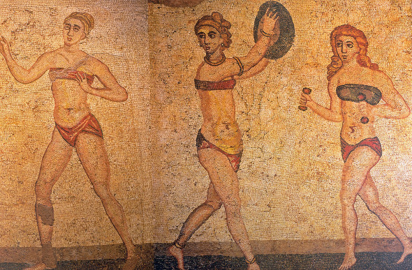 Mosaics of female athletes in Piazza Armerina