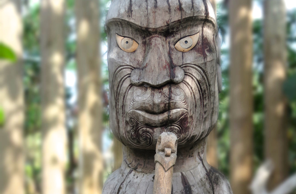 A Kanak sculpture on Duck Island off Noumea.