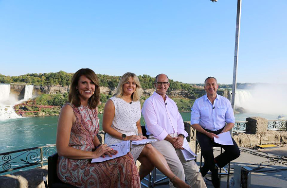 The Sunrise crew at Niagara Falls