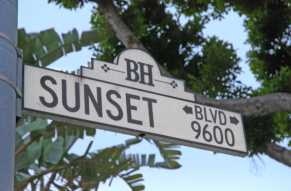 Sunset Boulevard street sign