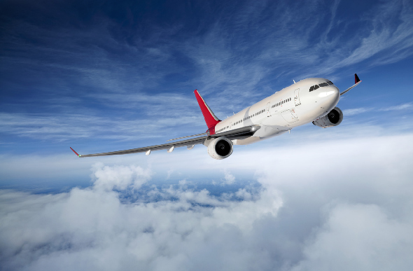 Plane flying