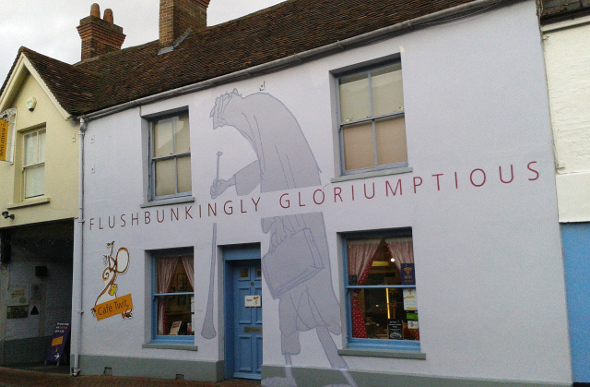 Outside the Roald Dahl Museum and Story Centre