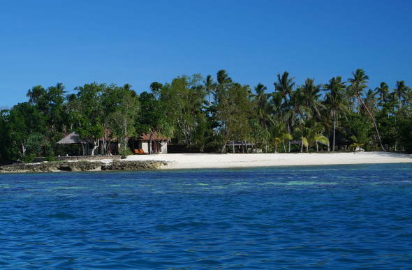 Resort on the beach at Eratap in Vanuatu