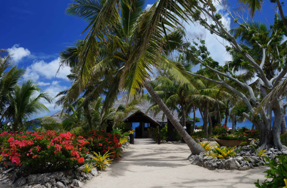 The lounge zone at White Grass Resort on Tanna
