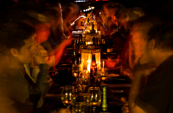 Fine dining under the stars during The Karijini Experience. Picture: Dan Avila