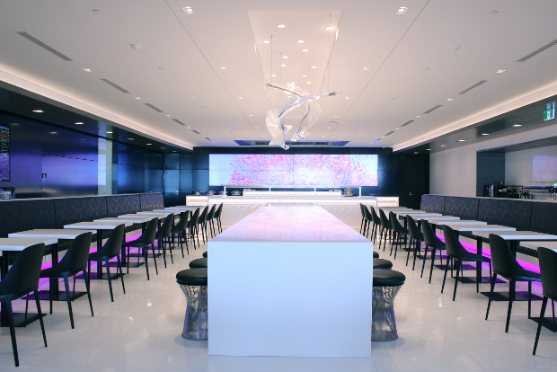 A view of the interiors of the Auckland Air New Zealand Business Class Lounge