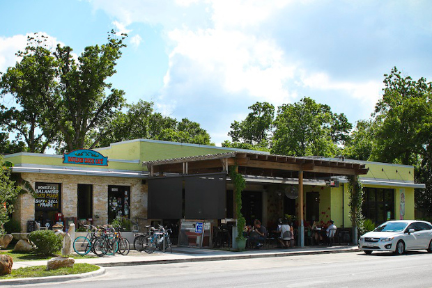 A street view of the Bouldin Creek Coffeehouse restaurant
