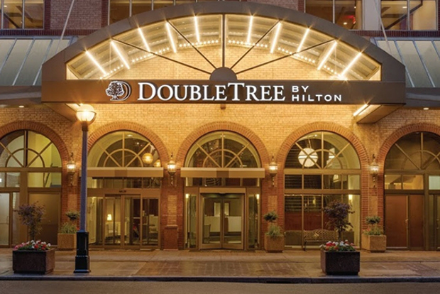 The front facade of the Doubletree by Hilton Downtown Toronto