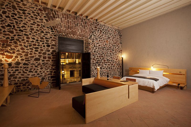 An interior view of one of the hotel rooms