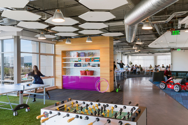 Gaming room and go-karts in the GoDaddy offices