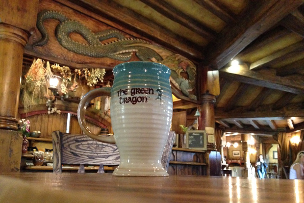 A Green Dragon Inn mug at the Green Dragon Inn