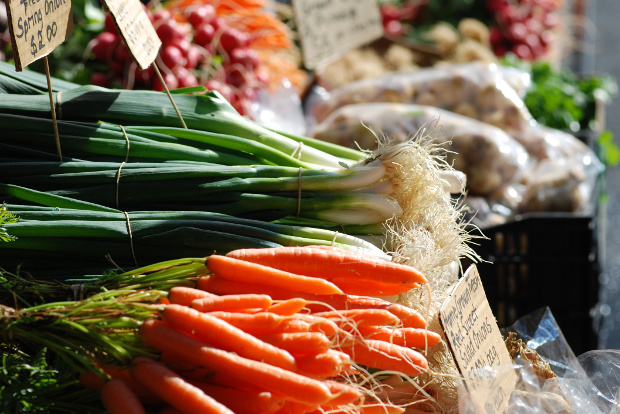 Fresh produce for sale at Hobart's Salamanca Markets.