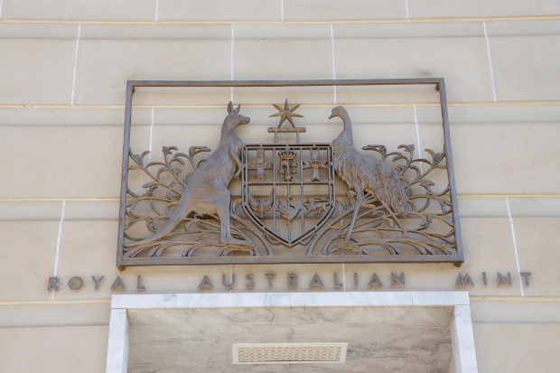 The Australian seal above the Royal Australian Mint