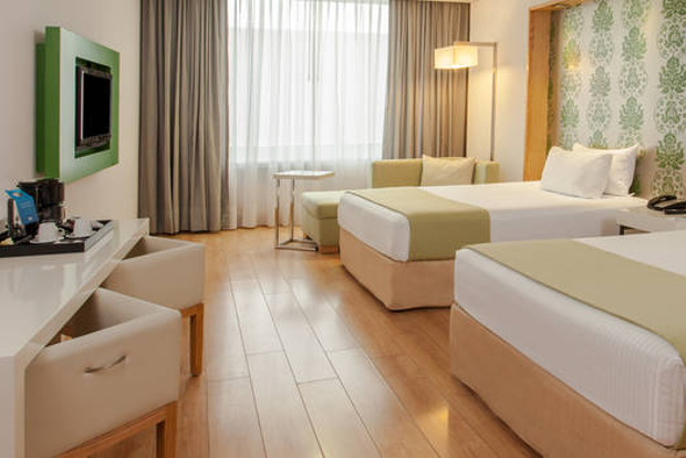 An interior view of one of the hotel rooms