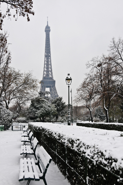The Eiffel Tower In The Snow