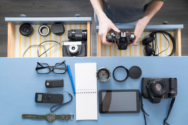 An extensive camera collection