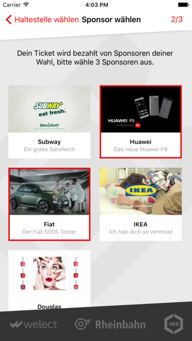 the app for the welectgo free ticket system