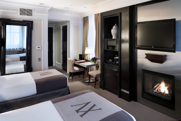 A view of the interiors of one of the rooms at the XV Beacon hotel