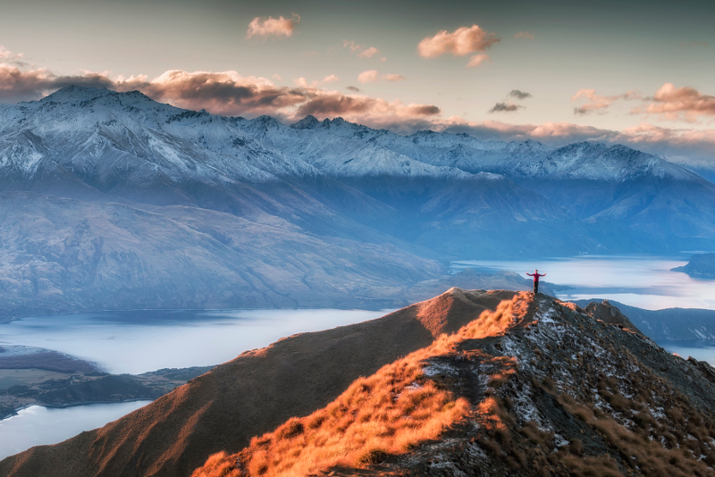 Mountains over Lake Wanaka.